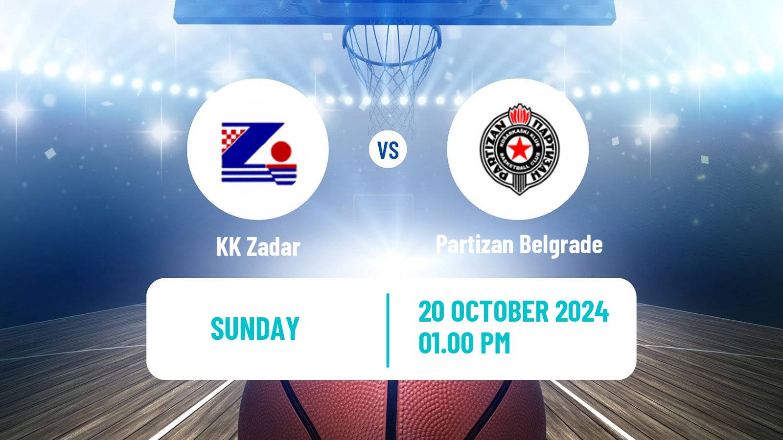 Basketball Adriatic League KK Zadar - Partizan Belgrade