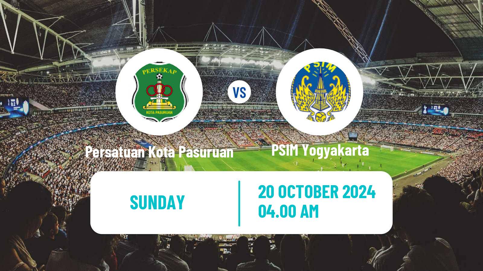 Soccer Indonesian Liga 2 Persatuan Kota Pasuruan - PSIM Yogyakarta