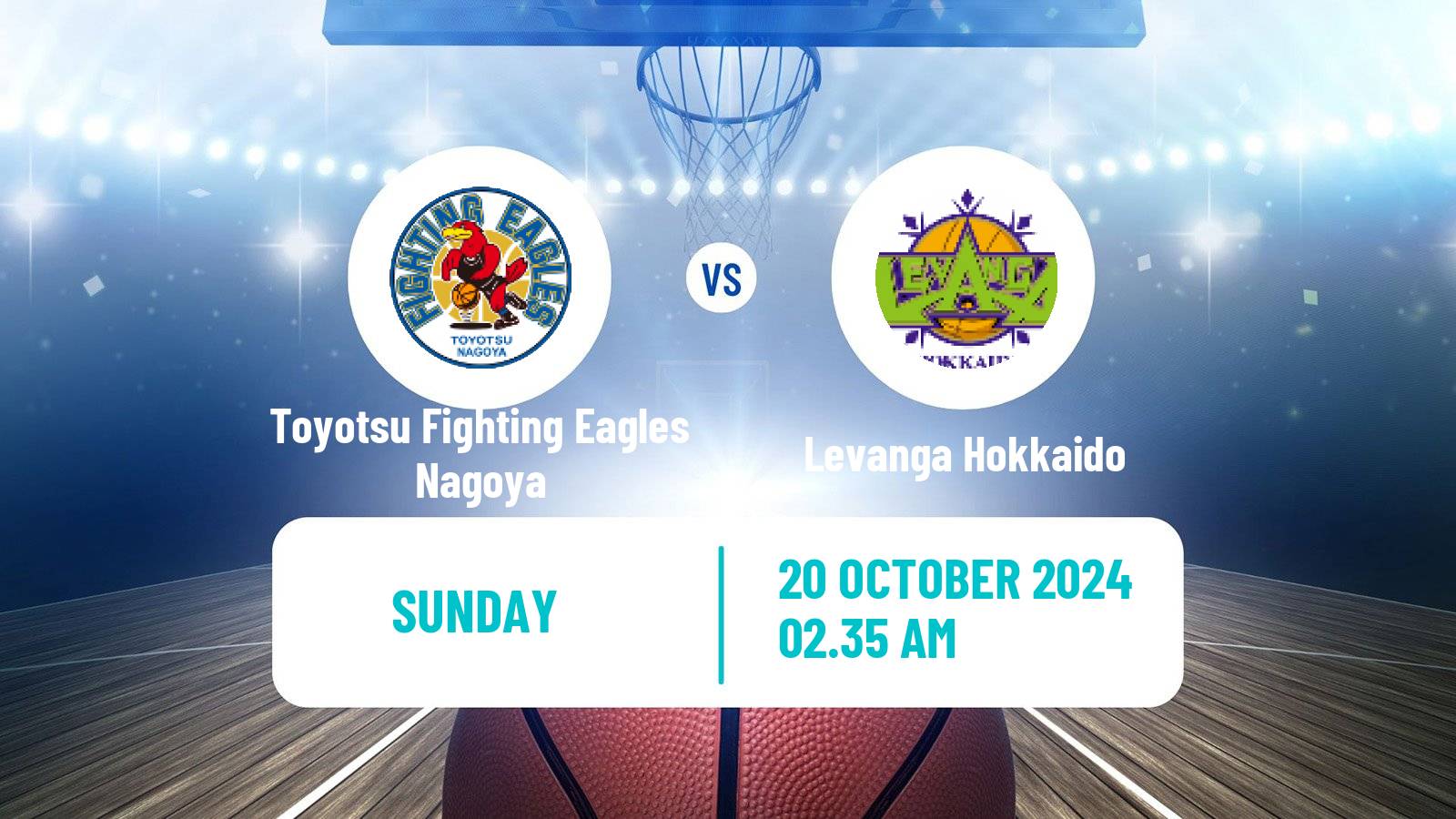 Basketball BJ League Toyotsu Fighting Eagles Nagoya - Levanga Hokkaido