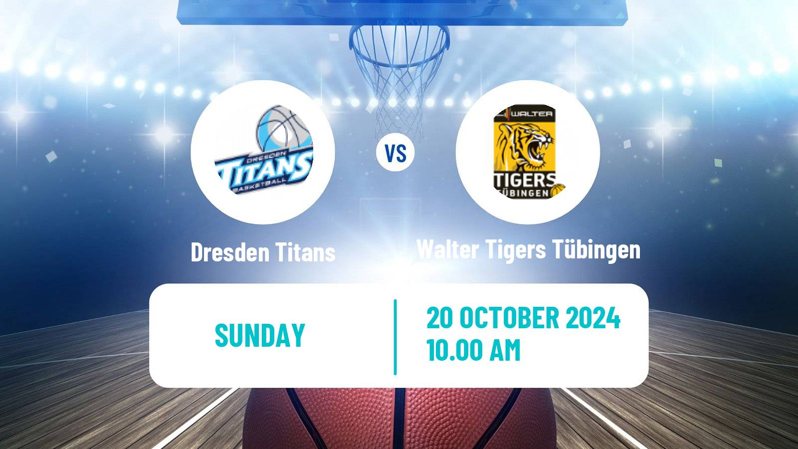 Basketball German Pro A Basketball Dresden Titans - Walter Tigers Tübingen