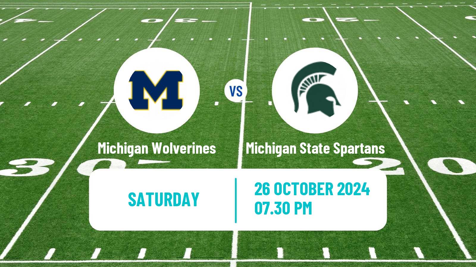 American football NCAA College Football Michigan Wolverines - Michigan State Spartans