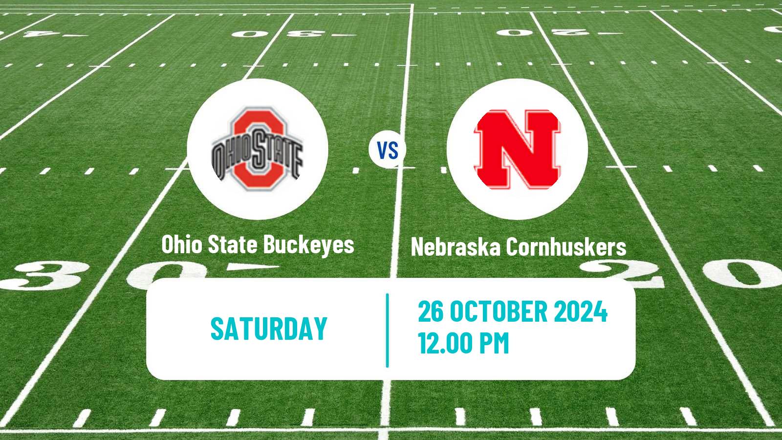 American football NCAA College Football Ohio State Buckeyes - Nebraska Cornhuskers