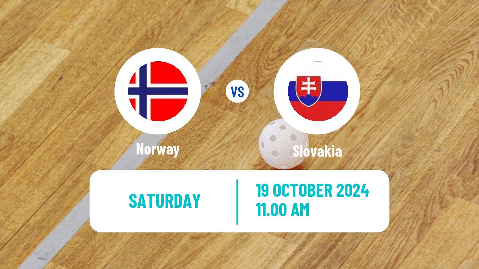 Floorball Friendly International Floorball Norway - Slovakia