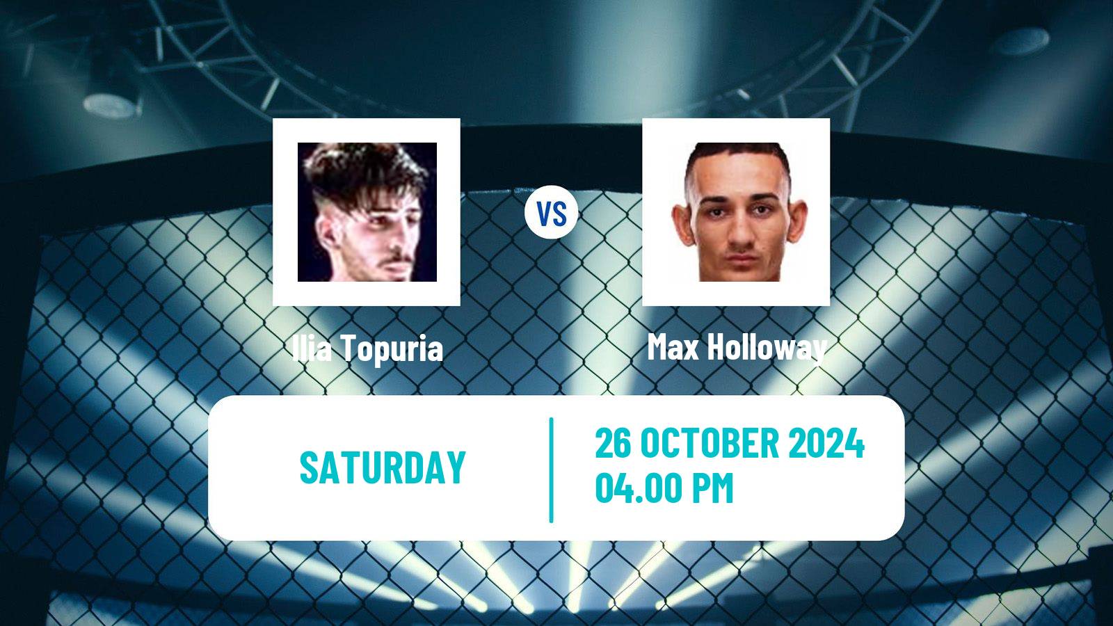 MMA Featherweight UFC Men Ilia Topuria - Max Holloway