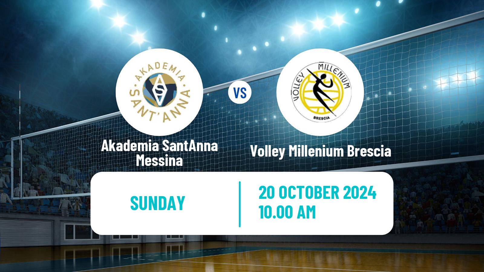 Volleyball Italian Serie A2 Volleyball Women Akademia SantAnna Messina - Volley Millenium Brescia