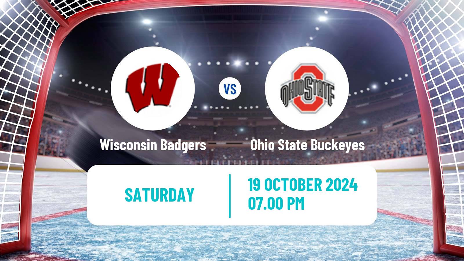 Hockey NCAA Hockey Wisconsin Badgers - Ohio State Buckeyes