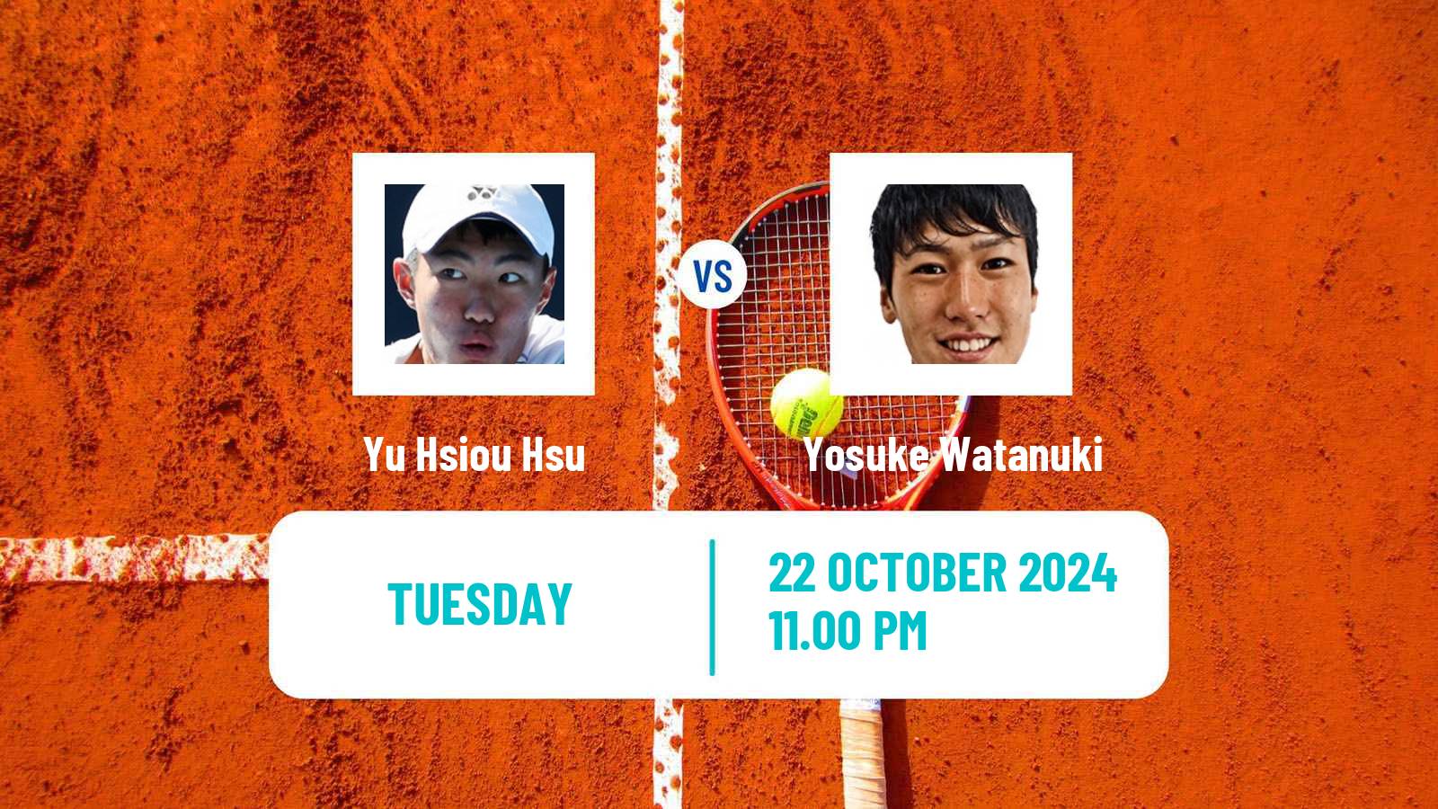 Tennis Taipei 2 Challenger Men Yu Hsiou Hsu - Yosuke Watanuki