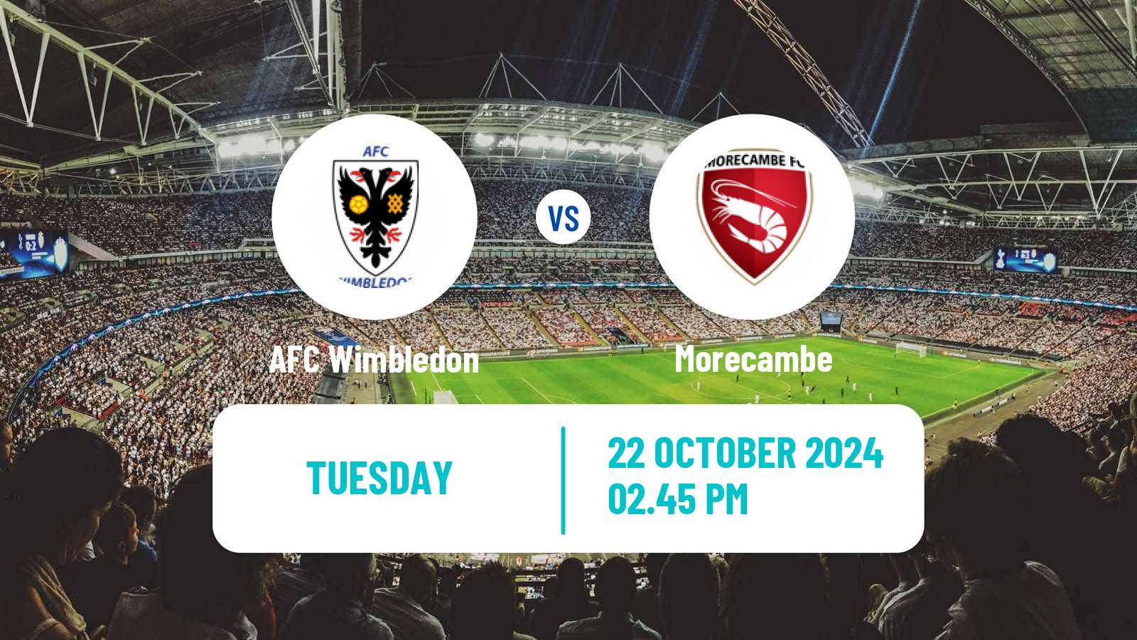 Soccer English League Two AFC Wimbledon - Morecambe