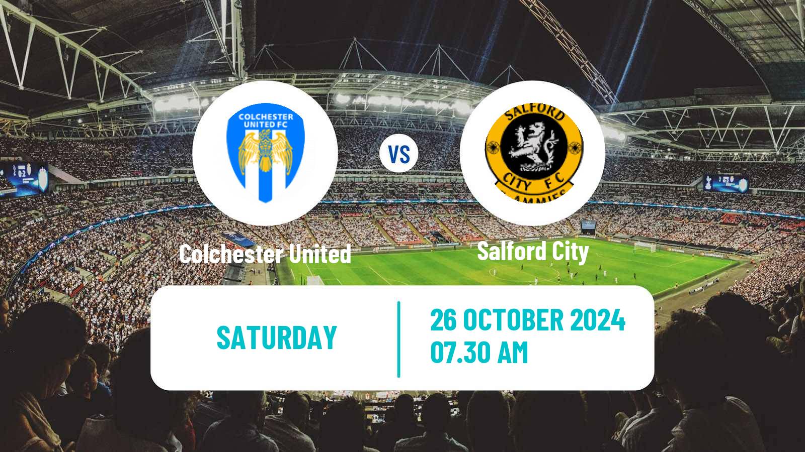 Soccer English League Two Colchester United - Salford City