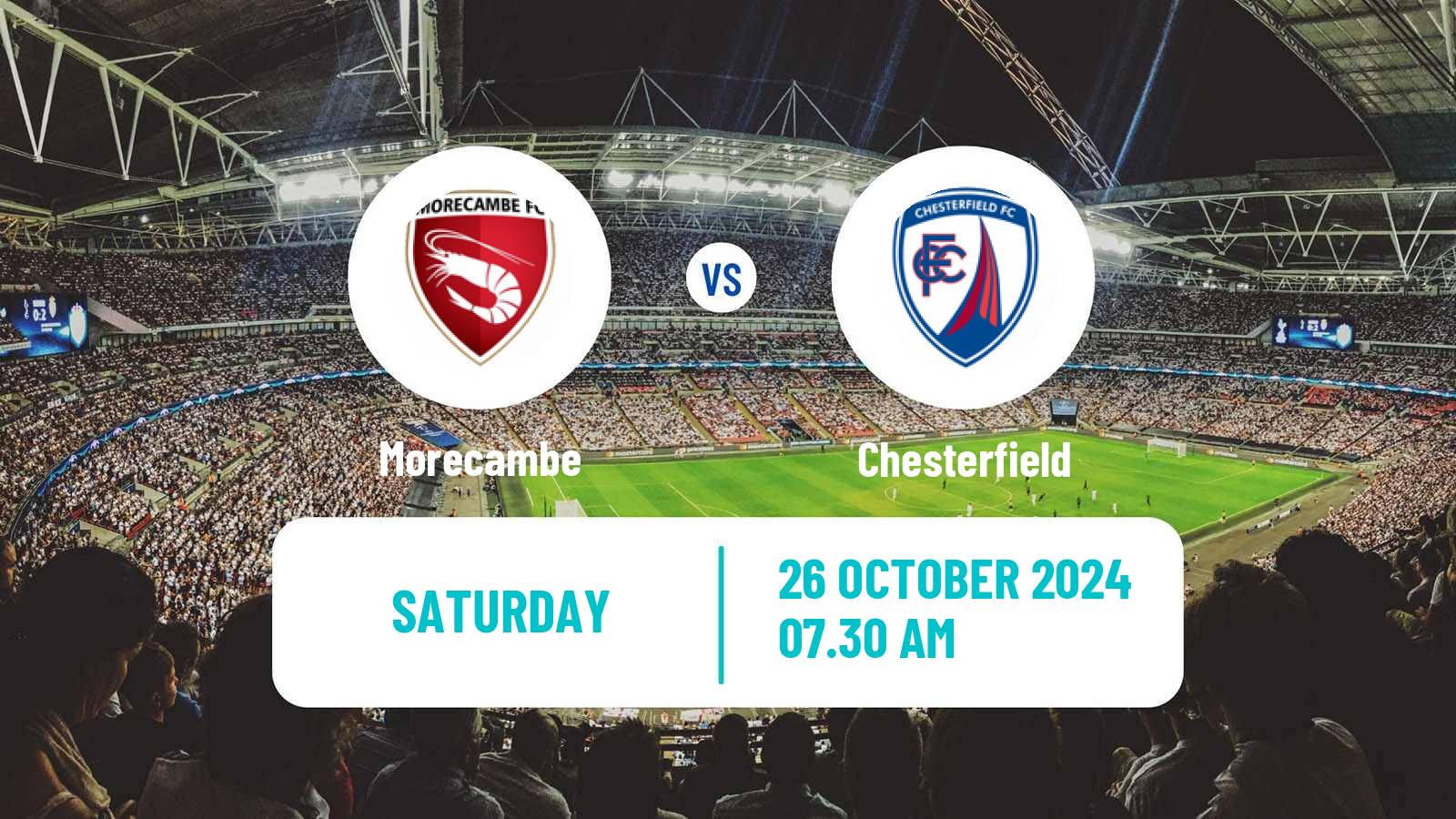 Soccer English League Two Morecambe - Chesterfield