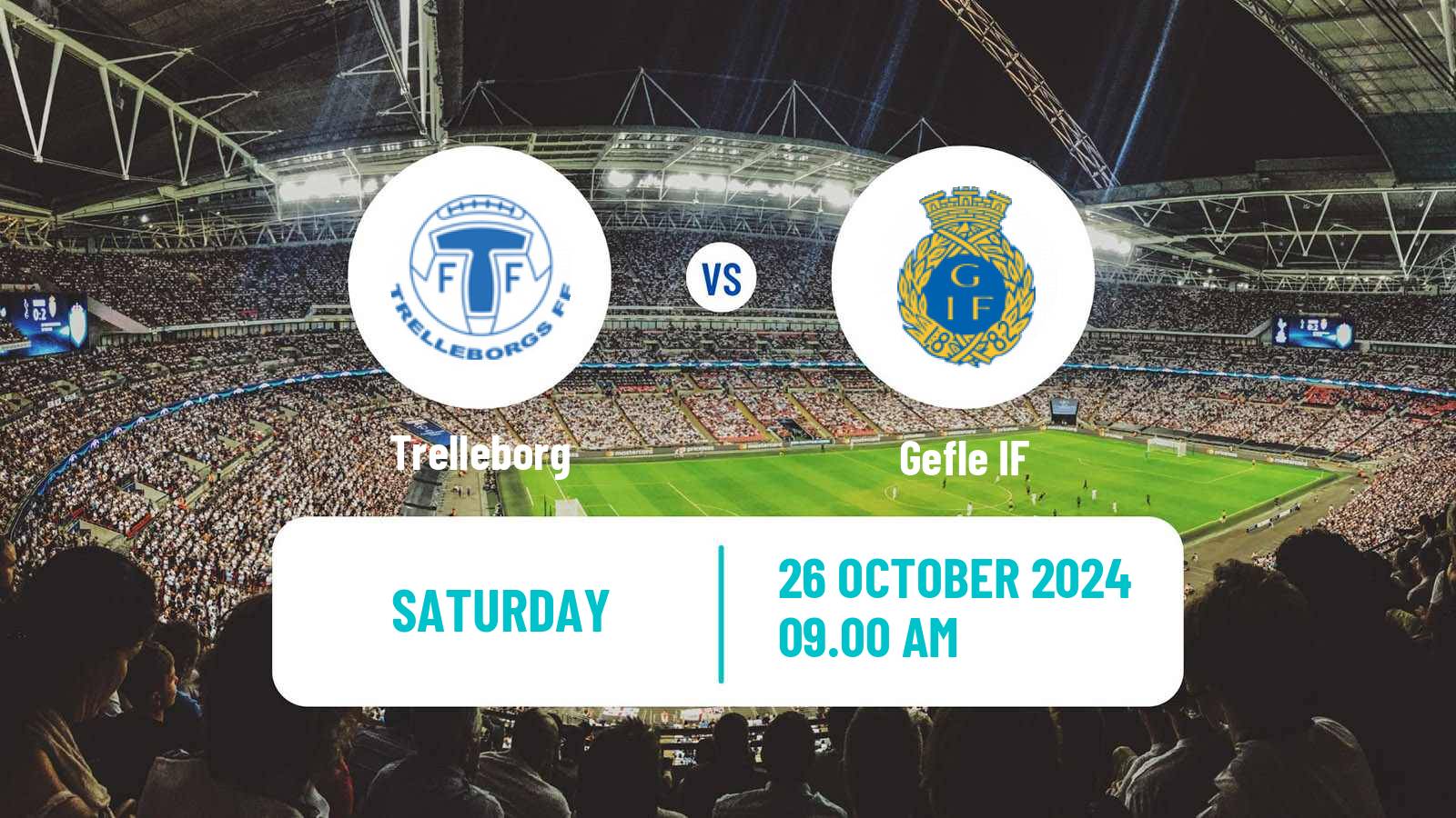 Soccer Swedish Superettan Trelleborg - Gefle