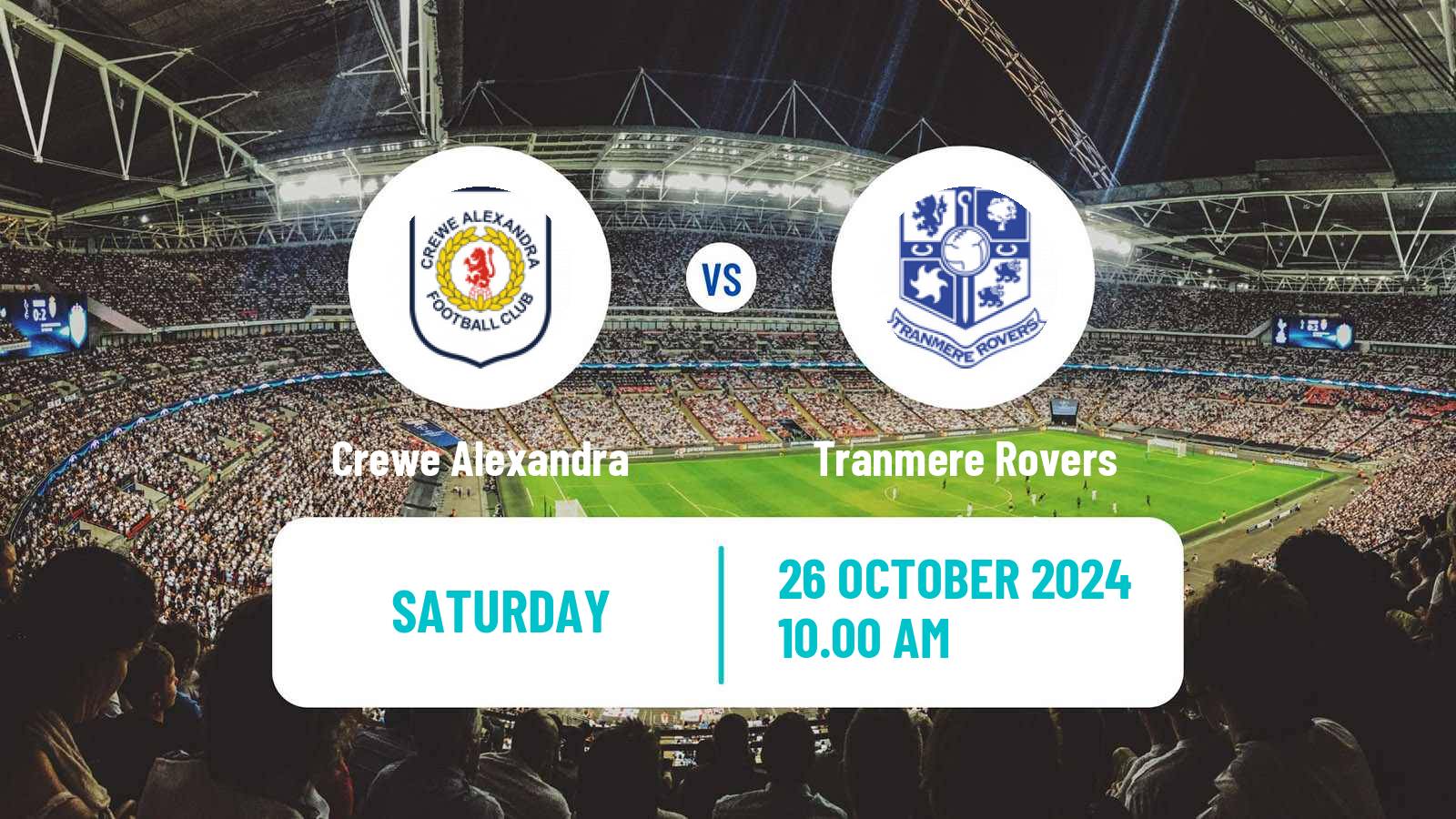 Soccer English League Two Crewe Alexandra - Tranmere Rovers