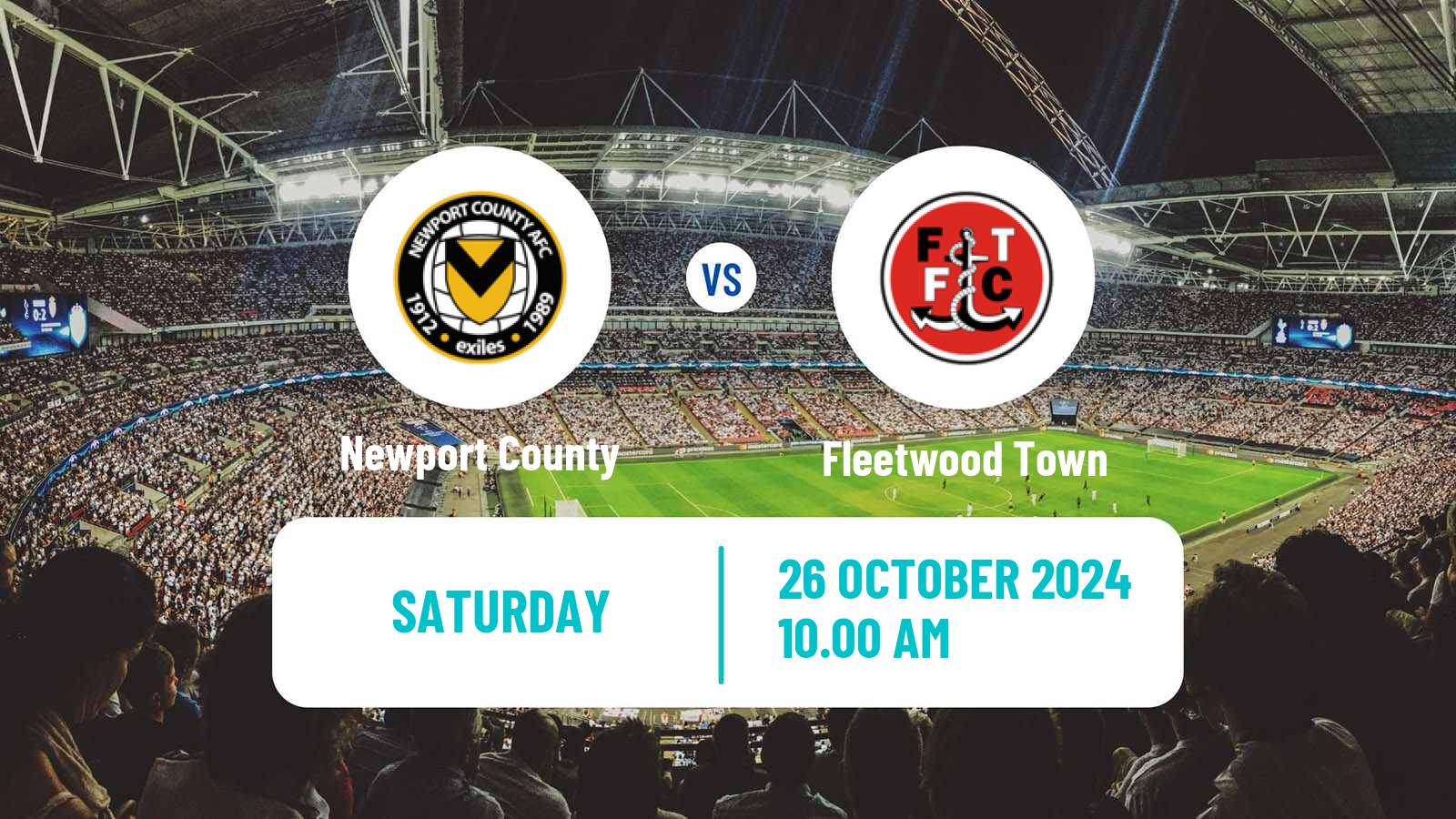 Soccer English League Two Newport County - Fleetwood Town