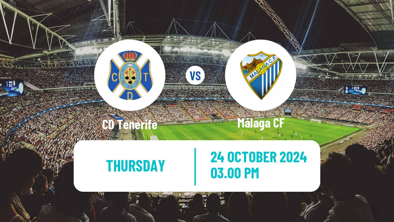 Soccer Spanish LaLiga2 Tenerife - Málaga