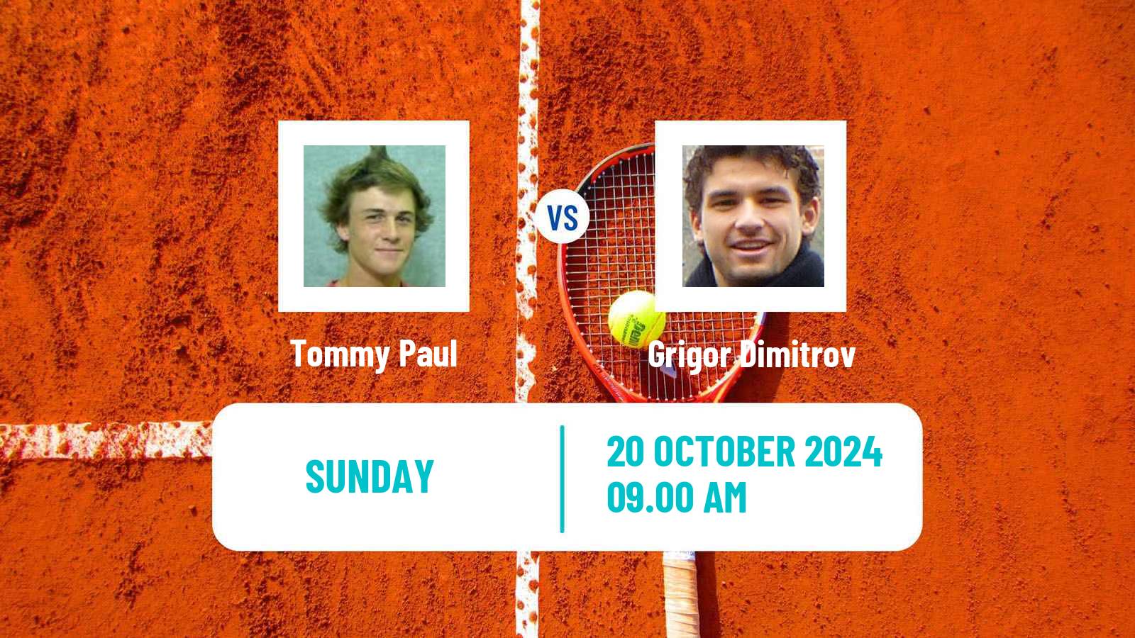 Tennis ATP Stockholm Tommy Paul - Grigor Dimitrov