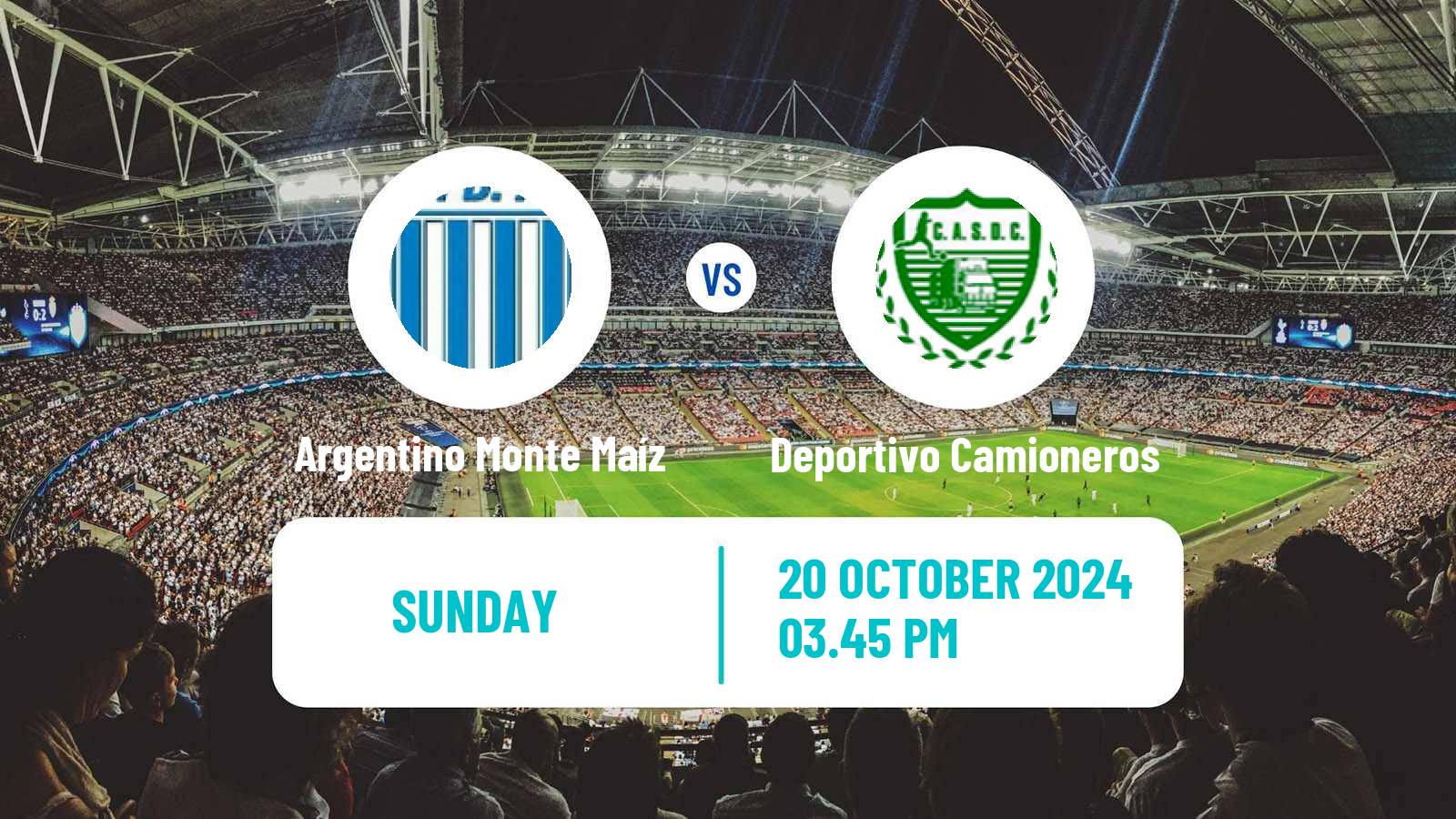 Soccer Argentinian Torneo Federal Argentino Monte Maíz - Deportivo Camioneros