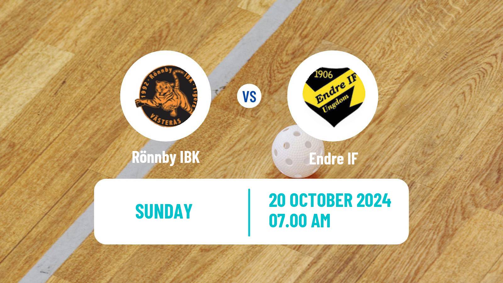 Floorball Swedish Superligan Floorball Women Rönnby IBK - Endre IF