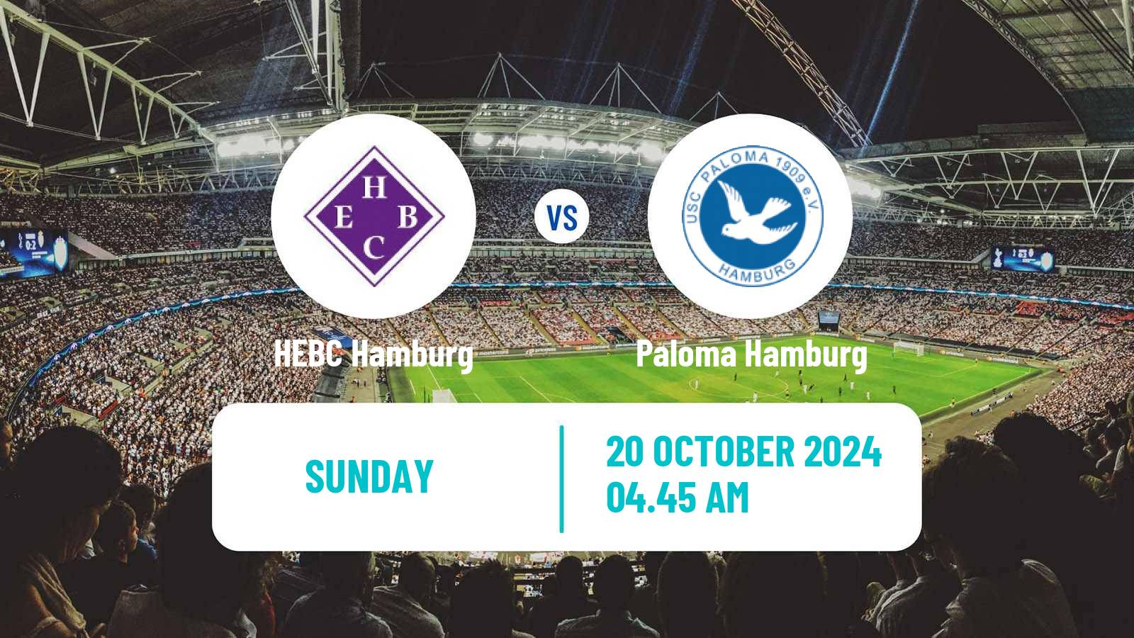 Soccer German Oberliga Hamburg HEBC Hamburg - Paloma Hamburg