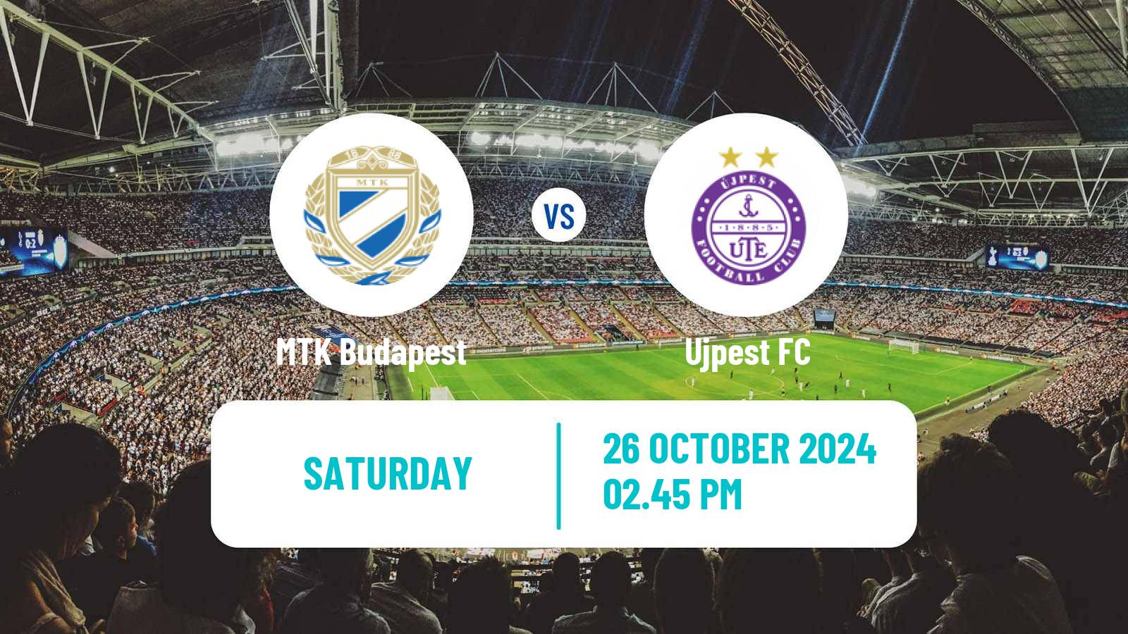 Soccer Hungarian NB I MTK Budapest - Ujpest