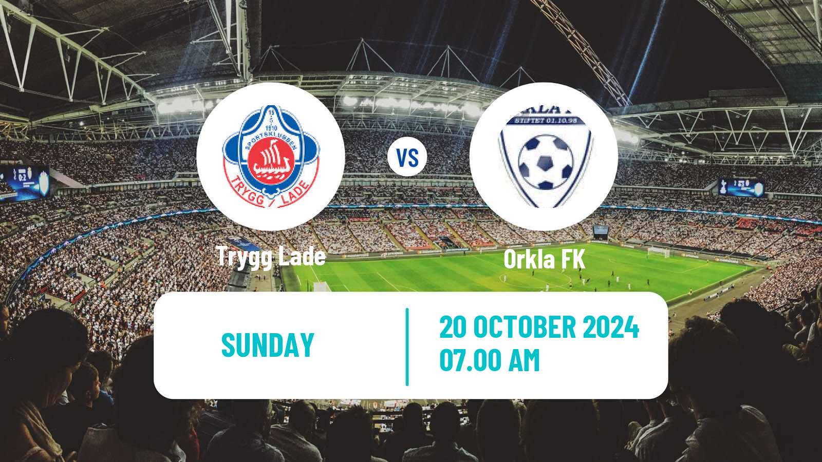 Soccer Norwegian Division 3 - Group 4 Trygg Lade - Orkla FK