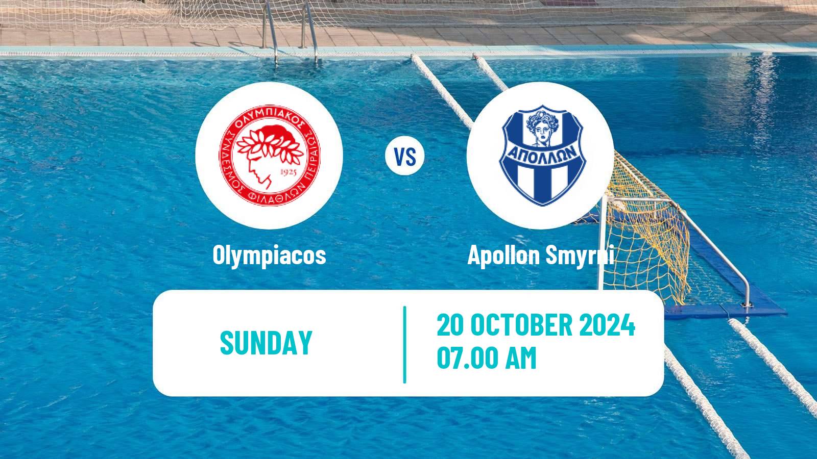 Water polo Greek A1 Water Polo Olympiacos - Apollon Smyrni