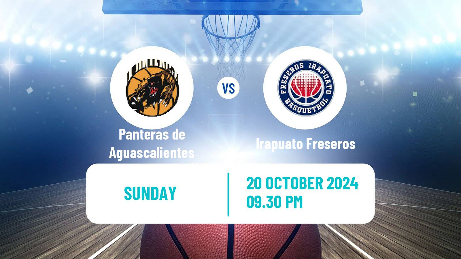 Basketball Mexican LNBP Panteras de Aguascalientes - Irapuato Freseros