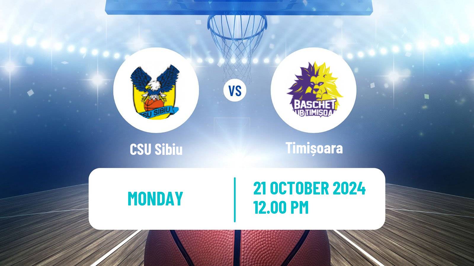 Basketball Romanian Divizia A Basketball CSU Sibiu - Timișoara