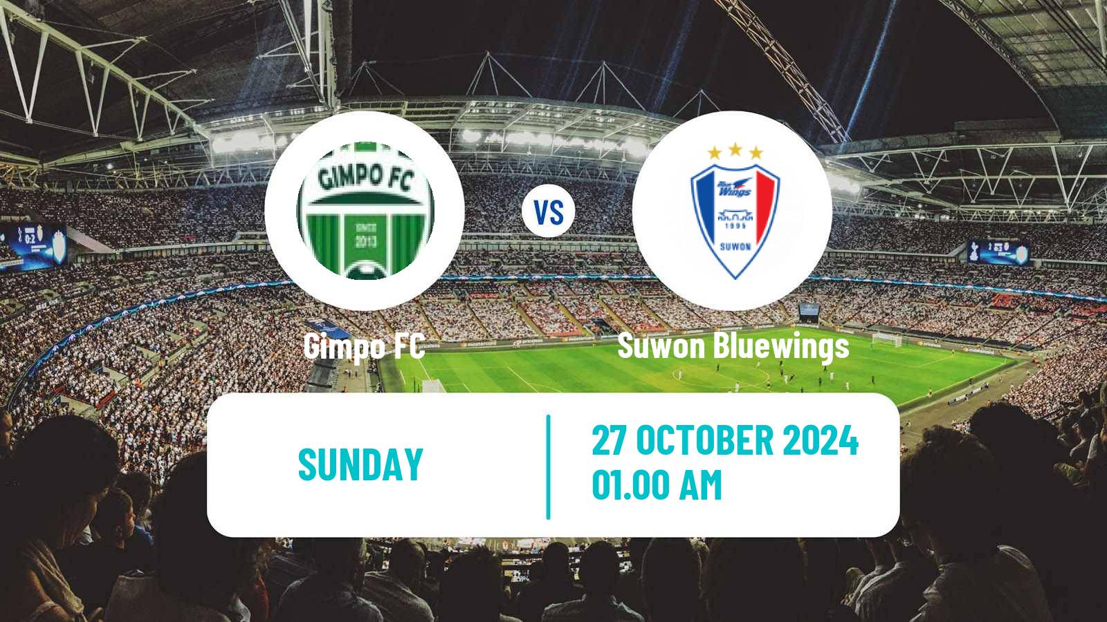 Soccer South Korean K-League 2 Gimpo - Suwon Bluewings