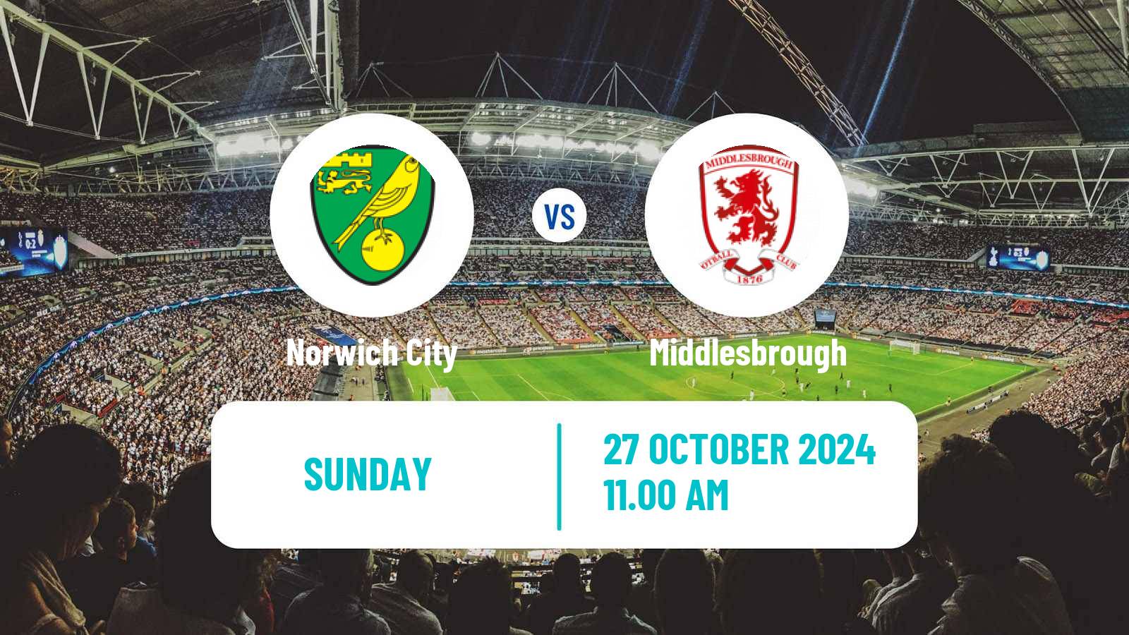 Soccer English League Championship Norwich City - Middlesbrough