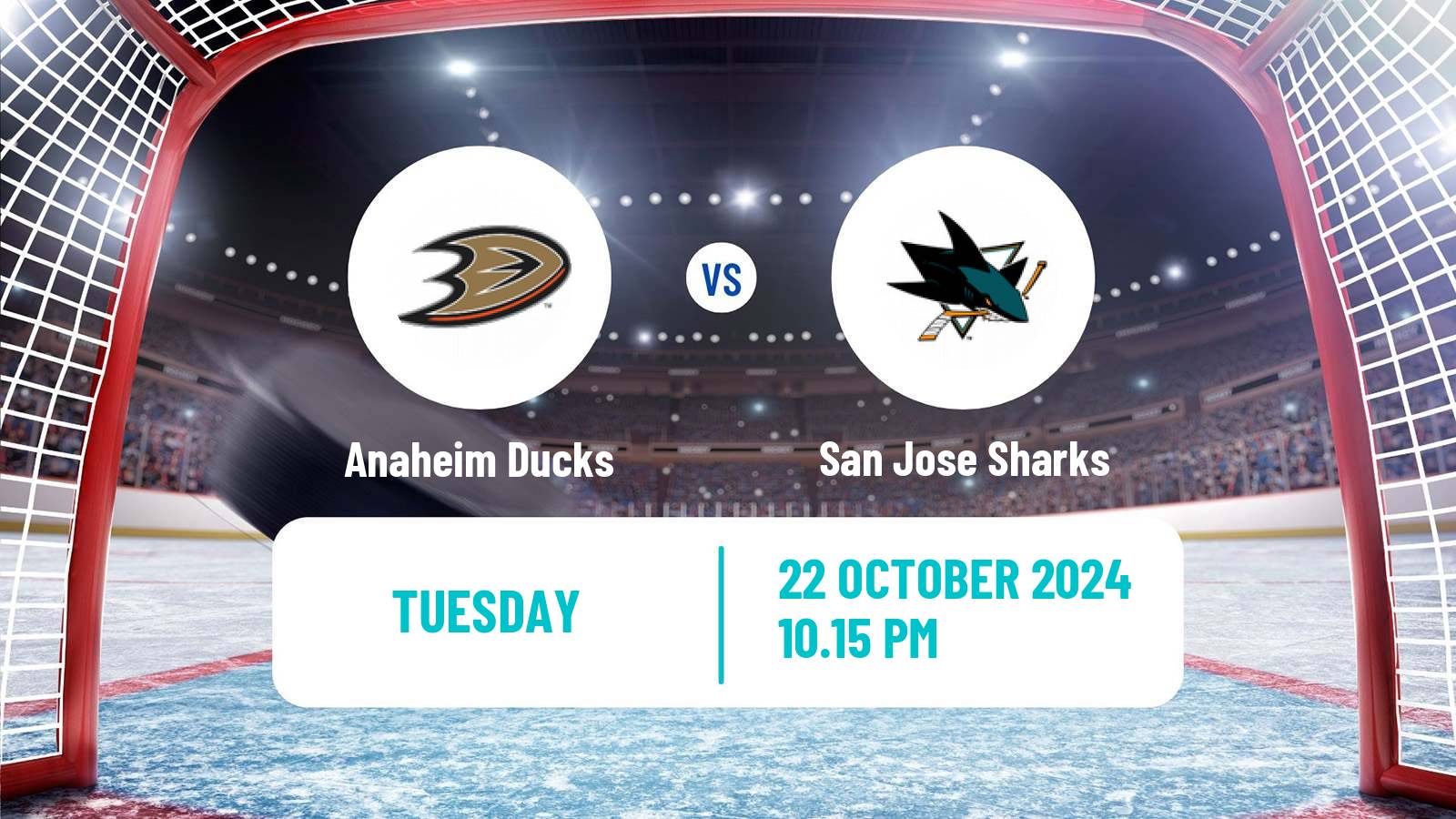 Hockey NHL Anaheim Ducks - San Jose Sharks