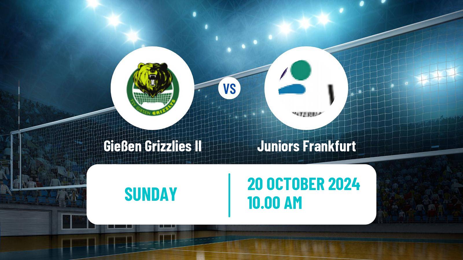 Volleyball German 2 Bundesliga North Volleyball Gießen Grizzlies II - Juniors Frankfurt