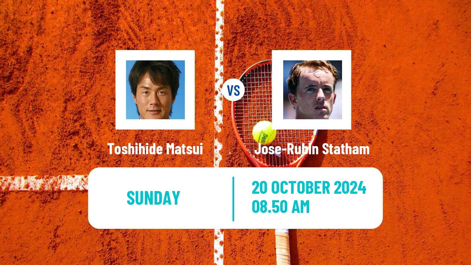 Tennis Taipei 2 Challenger Men Toshihide Matsui - Jose-Rubin Statham