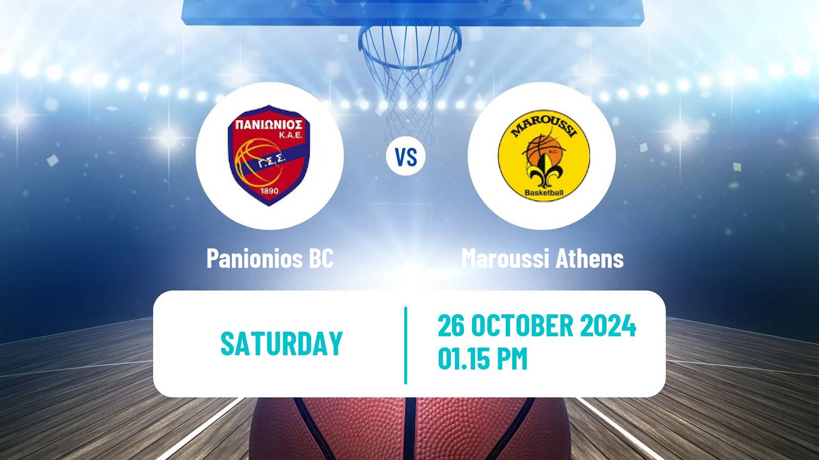 Basketball Greek Basket League A1 Panionios - Maroussi Athens