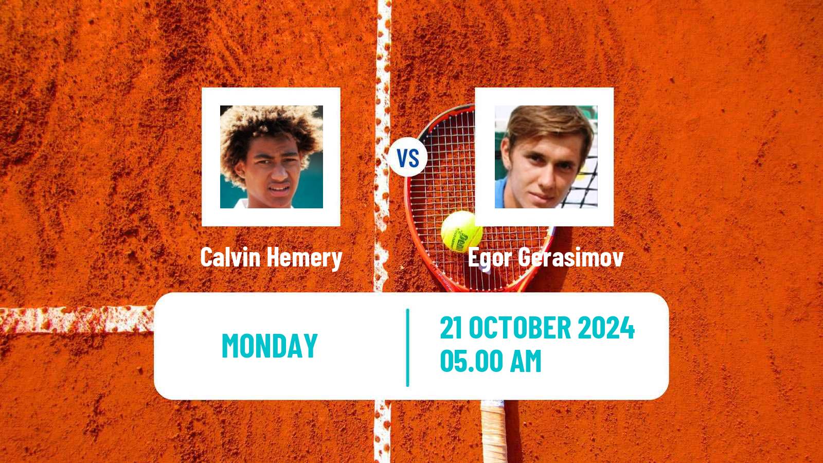 Tennis Brest Challenger Men Calvin Hemery - Egor Gerasimov