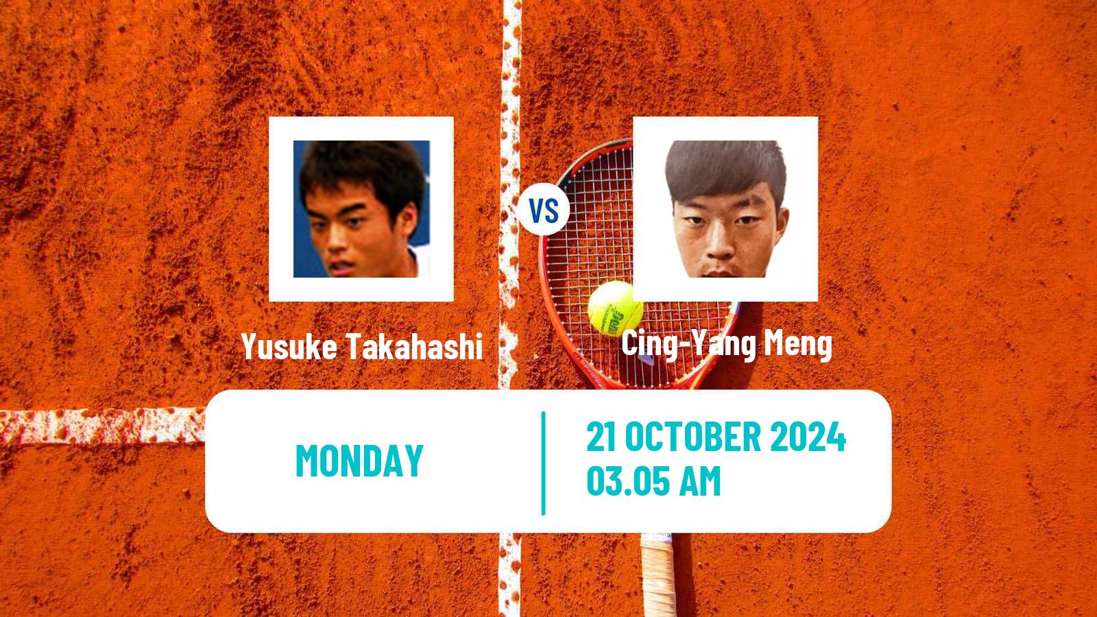 Tennis Taipei 2 Challenger Men Yusuke Takahashi - Cing-Yang Meng