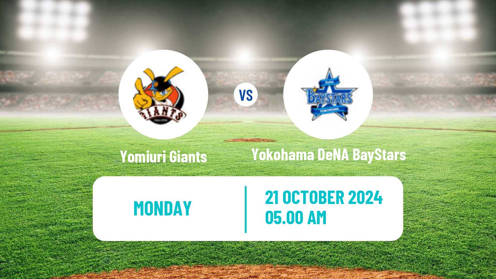 Baseball NPB Yomiuri Giants - Yokohama DeNA BayStars