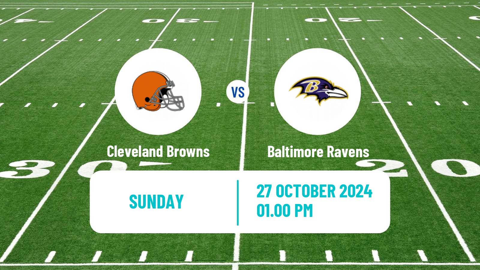 American football NFL Cleveland Browns - Baltimore Ravens