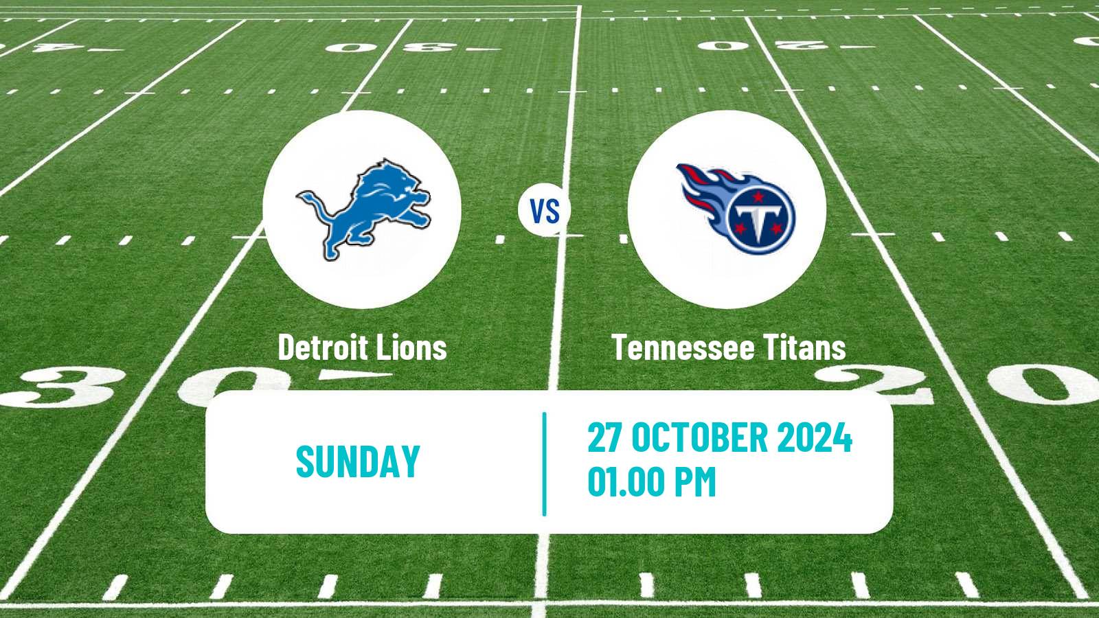 American football NFL Detroit Lions - Tennessee Titans