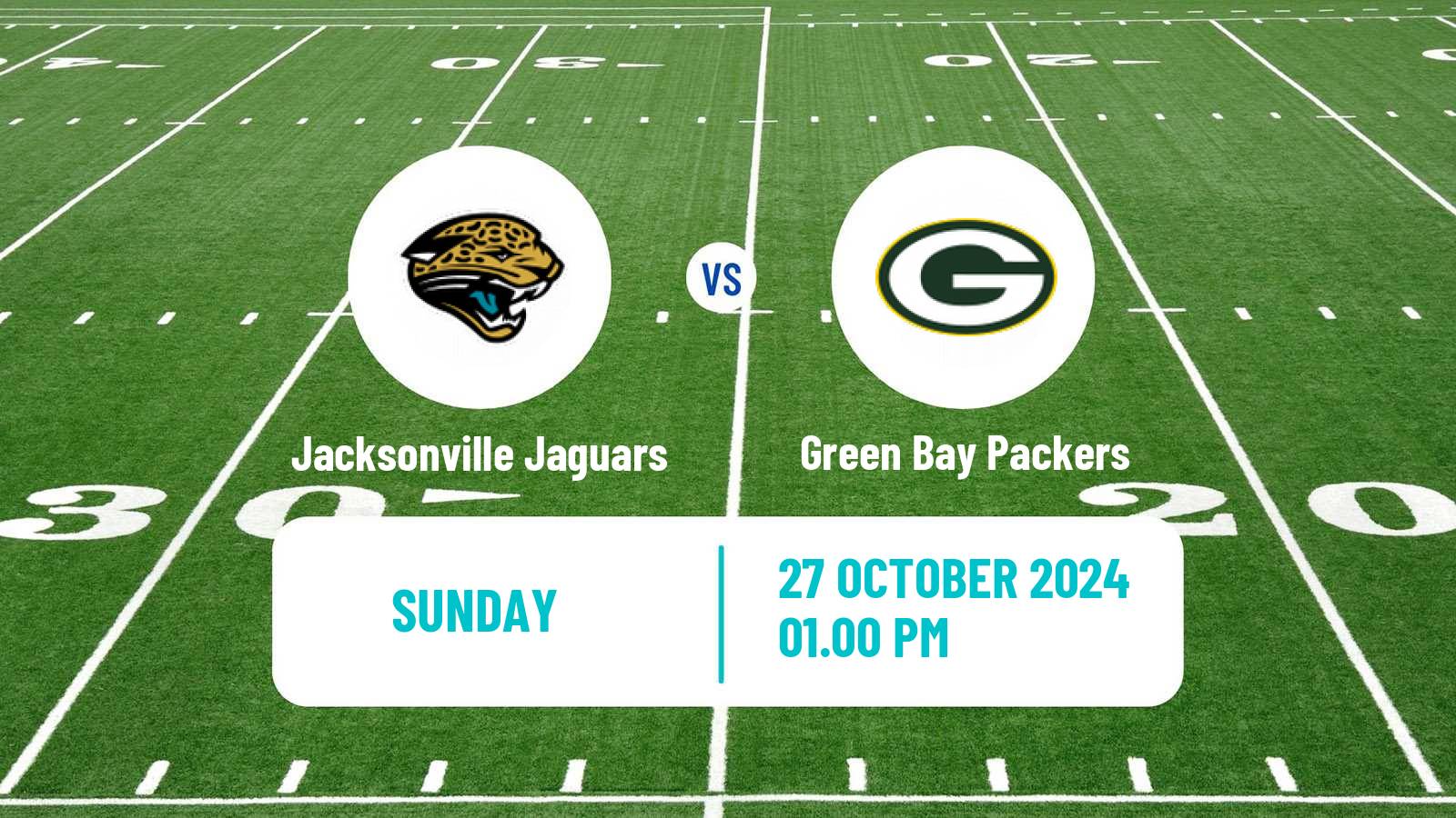 American football NFL Jacksonville Jaguars - Green Bay Packers