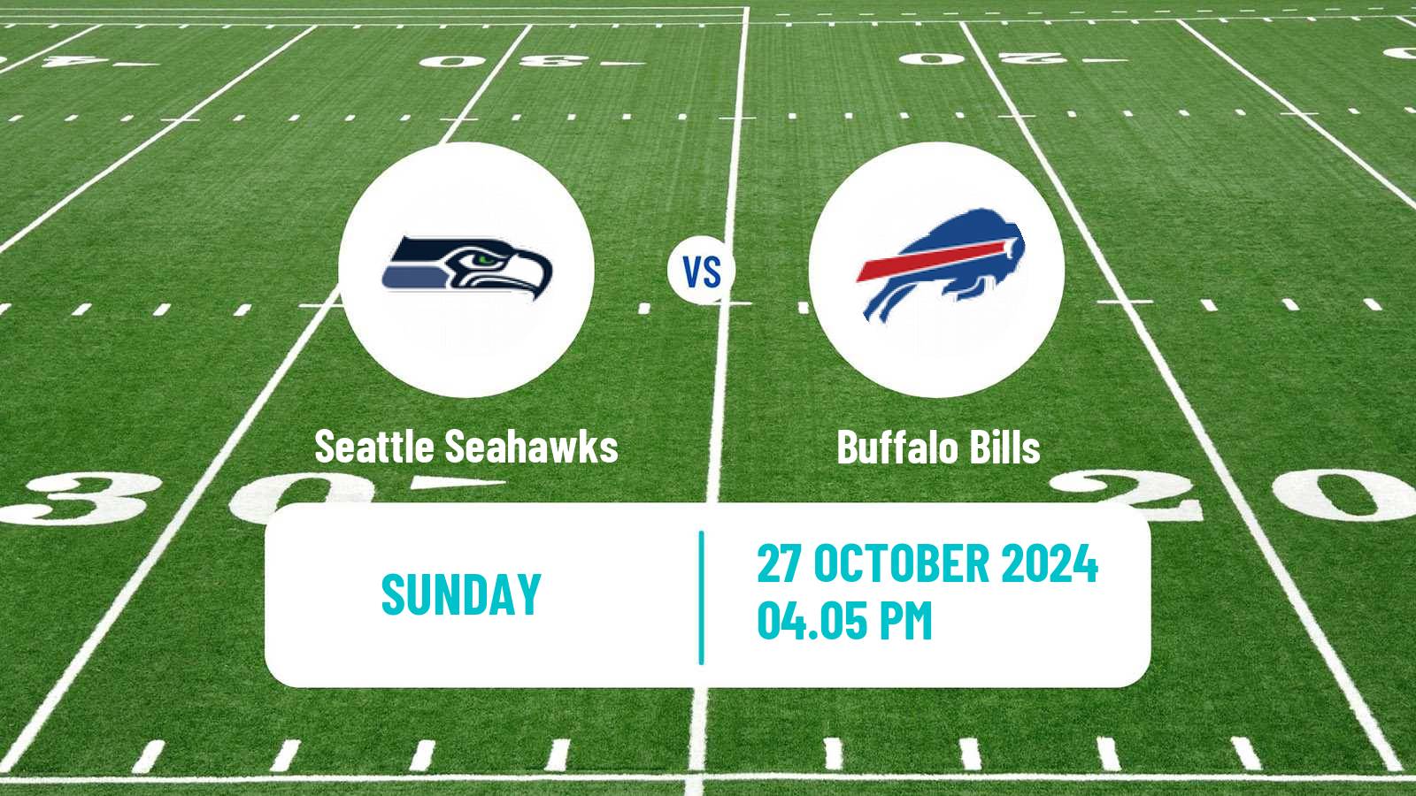 American football NFL Seattle Seahawks - Buffalo Bills