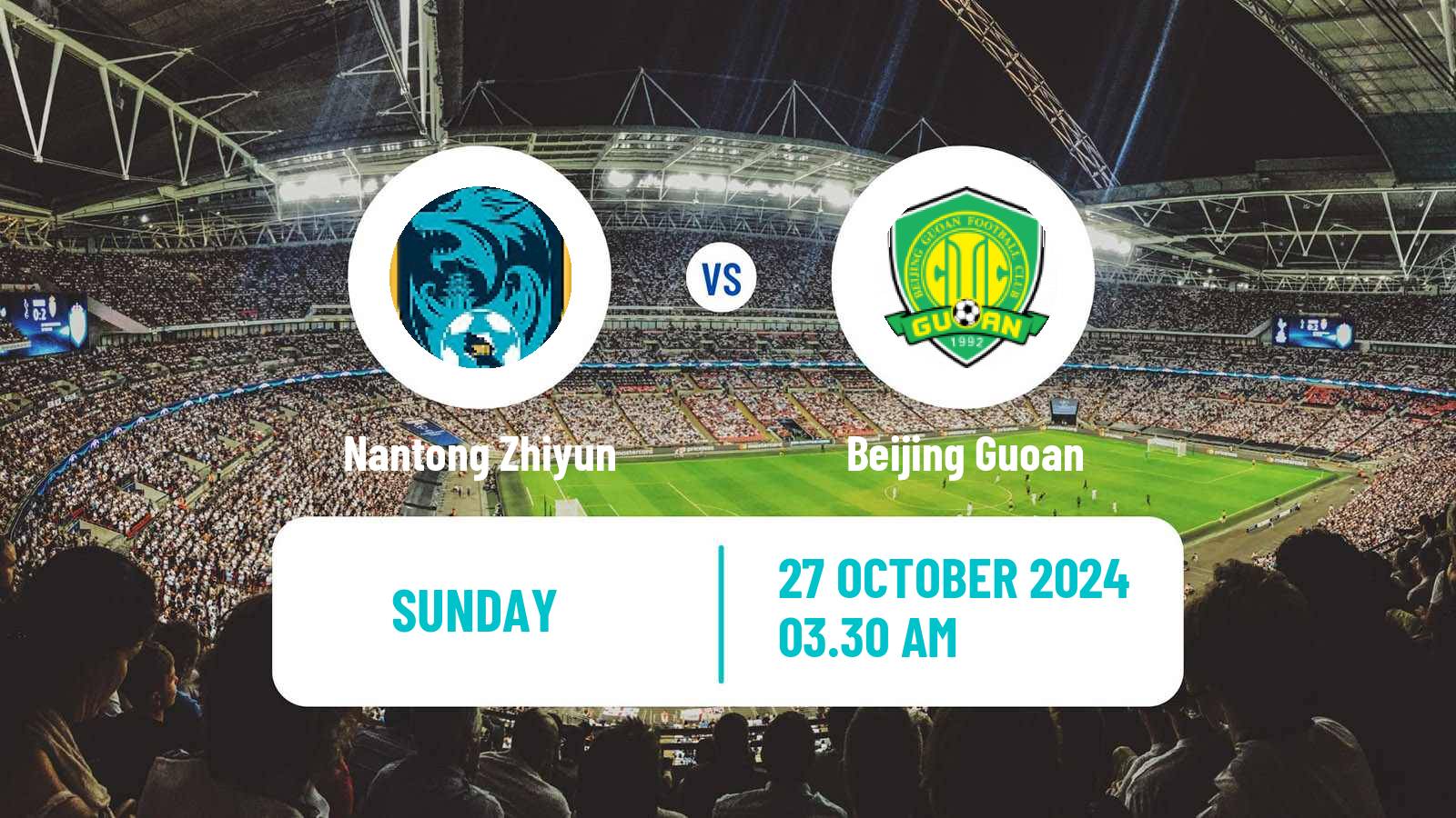 Soccer Chinese Super League Nantong Zhiyun - Beijing Guoan