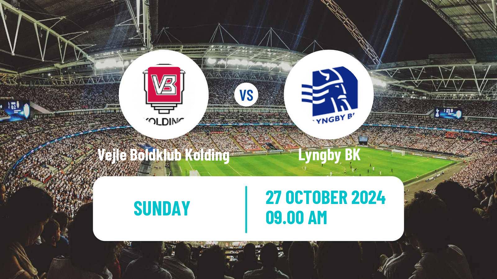 Soccer Danish Superliga Vejle Boldklub Kolding - Lyngby BK