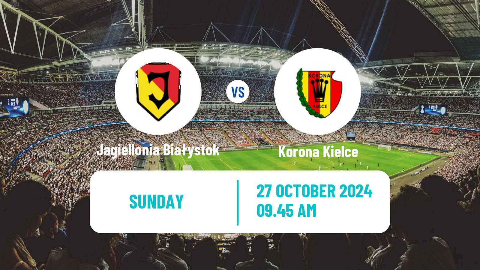 Soccer Polish Ekstraklasa Jagiellonia Białystok - Korona Kielce