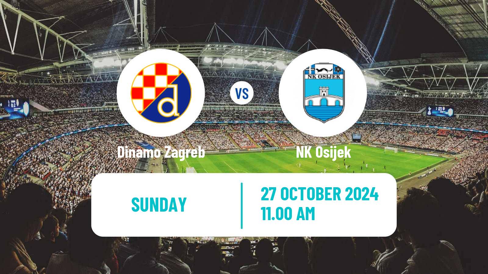 Soccer Croatian HNL Dinamo Zagreb - Osijek