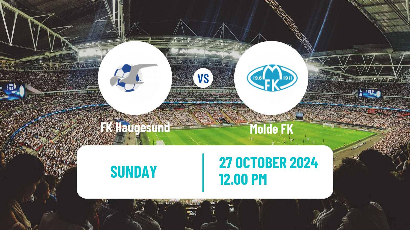 Soccer Norwegian Eliteserien Haugesund - Molde