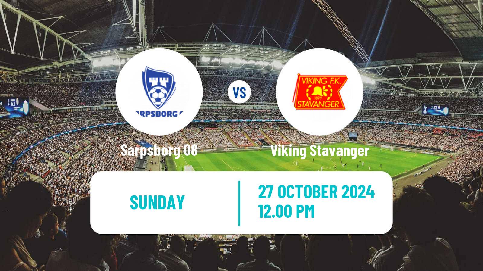 Soccer Norwegian Eliteserien Sarpsborg 08 - Viking Stavanger