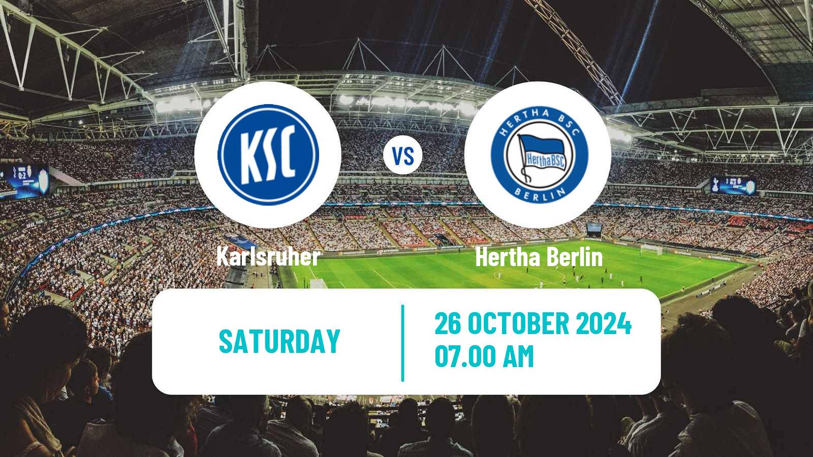 Soccer German 2 Bundesliga Karlsruher - Hertha Berlin