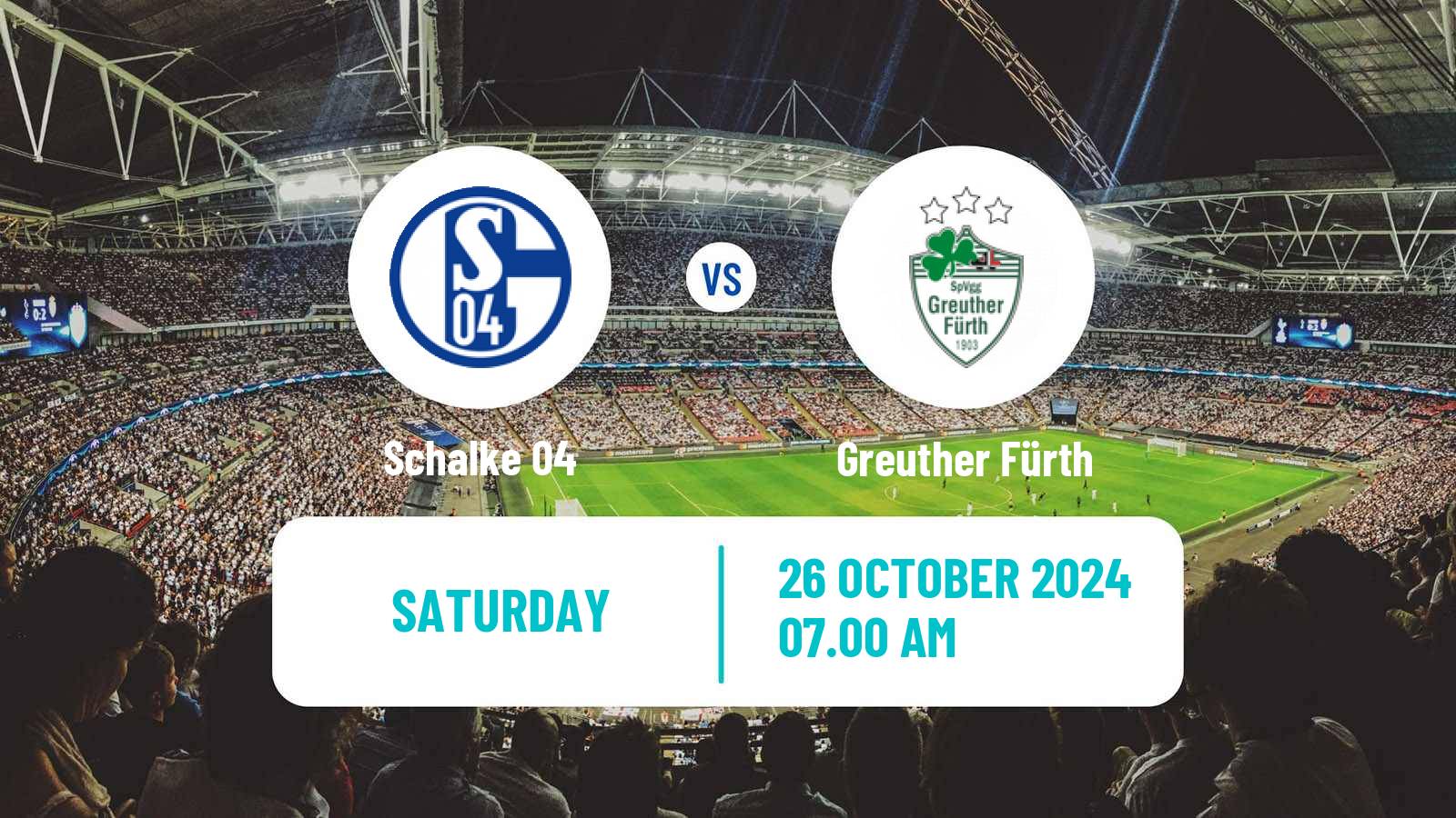 Soccer German 2 Bundesliga Schalke 04 - Greuther Fürth