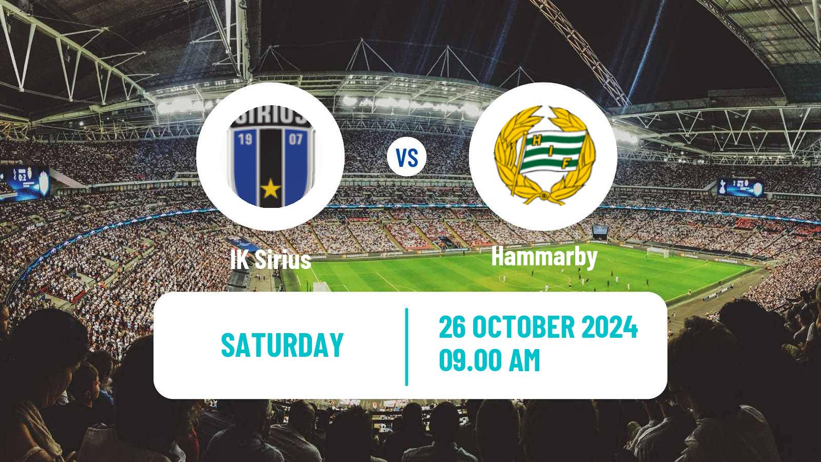 Soccer Swedish Allsvenskan Sirius - Hammarby