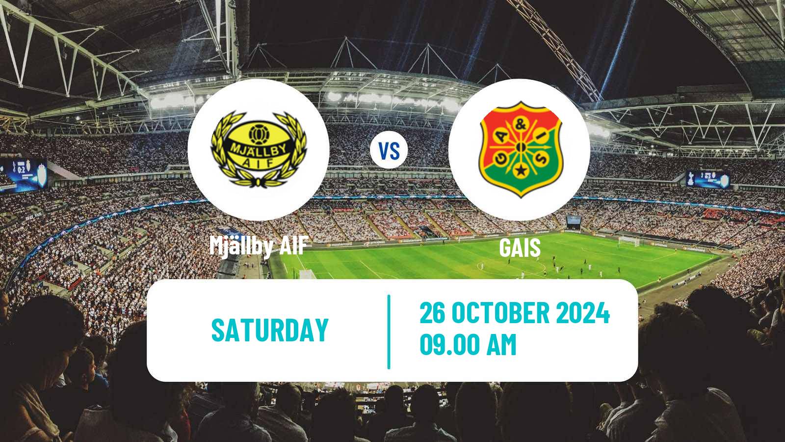 Soccer Swedish Allsvenskan Mjällby - GAIS